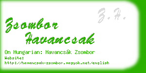 zsombor havancsak business card
