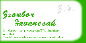 zsombor havancsak business card